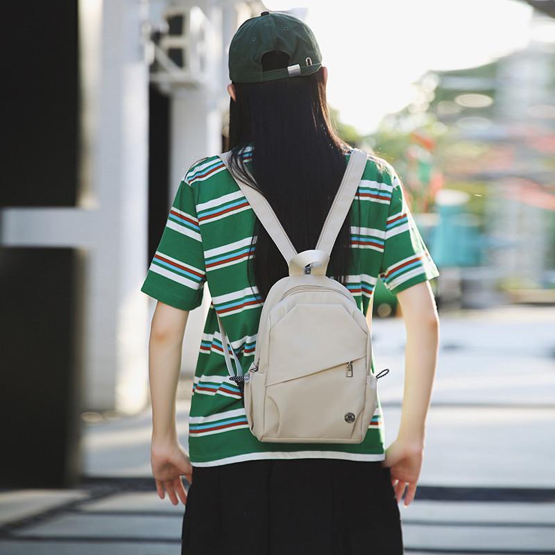Simple Blocking Color Designed Neutral Casual Backpack For Outings Daily