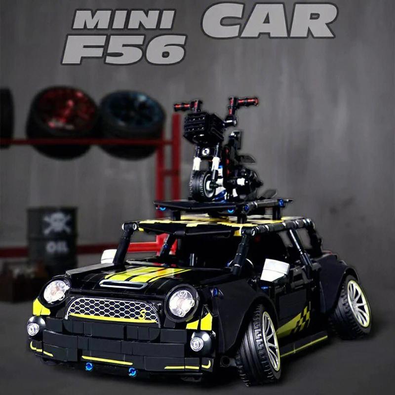 NEW Technical 1489pcs City Cooper Car Model Building Blocks RC Supercar MOC Sports Vehicle Bricks Toys For Kids Birthday Gifts