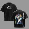 Manga Hell's Paradise Yuzuriha Printed Tee Men Short Sleeve Clothing Washed Cotton T-shirt Retro Casual T Shirt Harajuku Tshirt