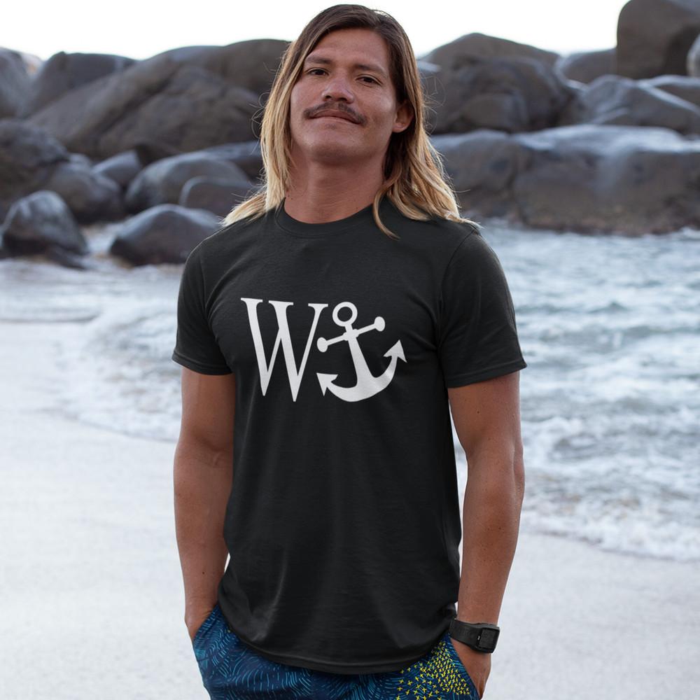 ФУТБОЛКА W*NKER (грубый парень парни мальчишник папа якорь смешной лозунг оскорбительный парусный спорт) Футболка Unisex S