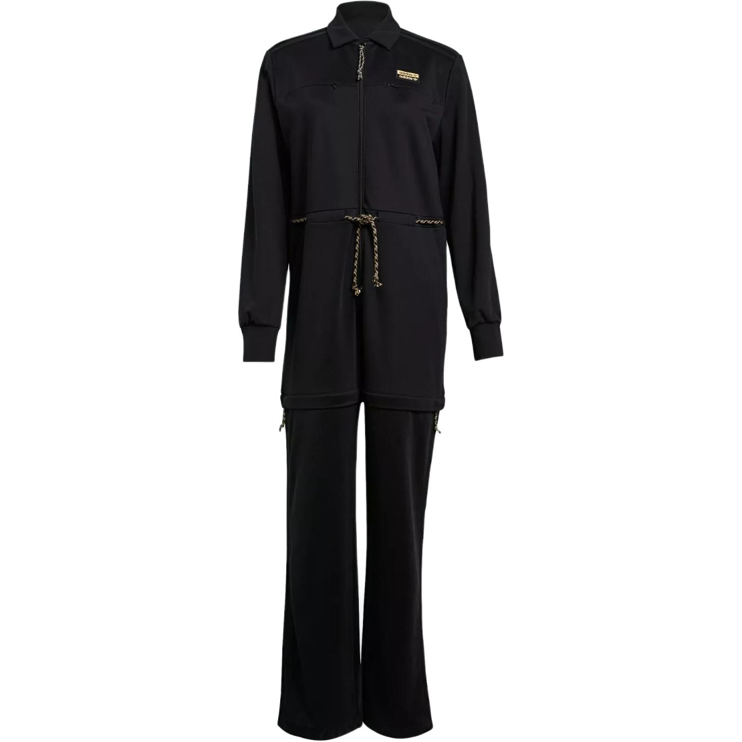 Adidas Originals R.Y.V Zip Off Leg Convertible Jumpsuit Women Black Gold GN4228 M