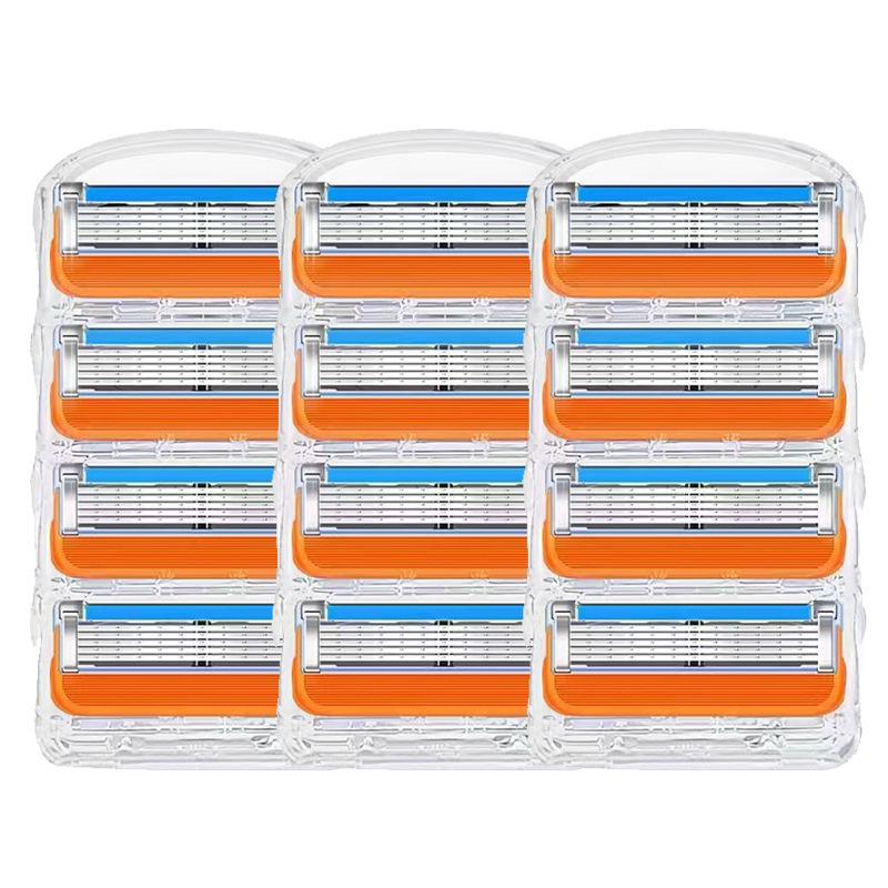 Rasoir Universel Orange à 5 Lames - Rasoir Manuel Cinq Couches