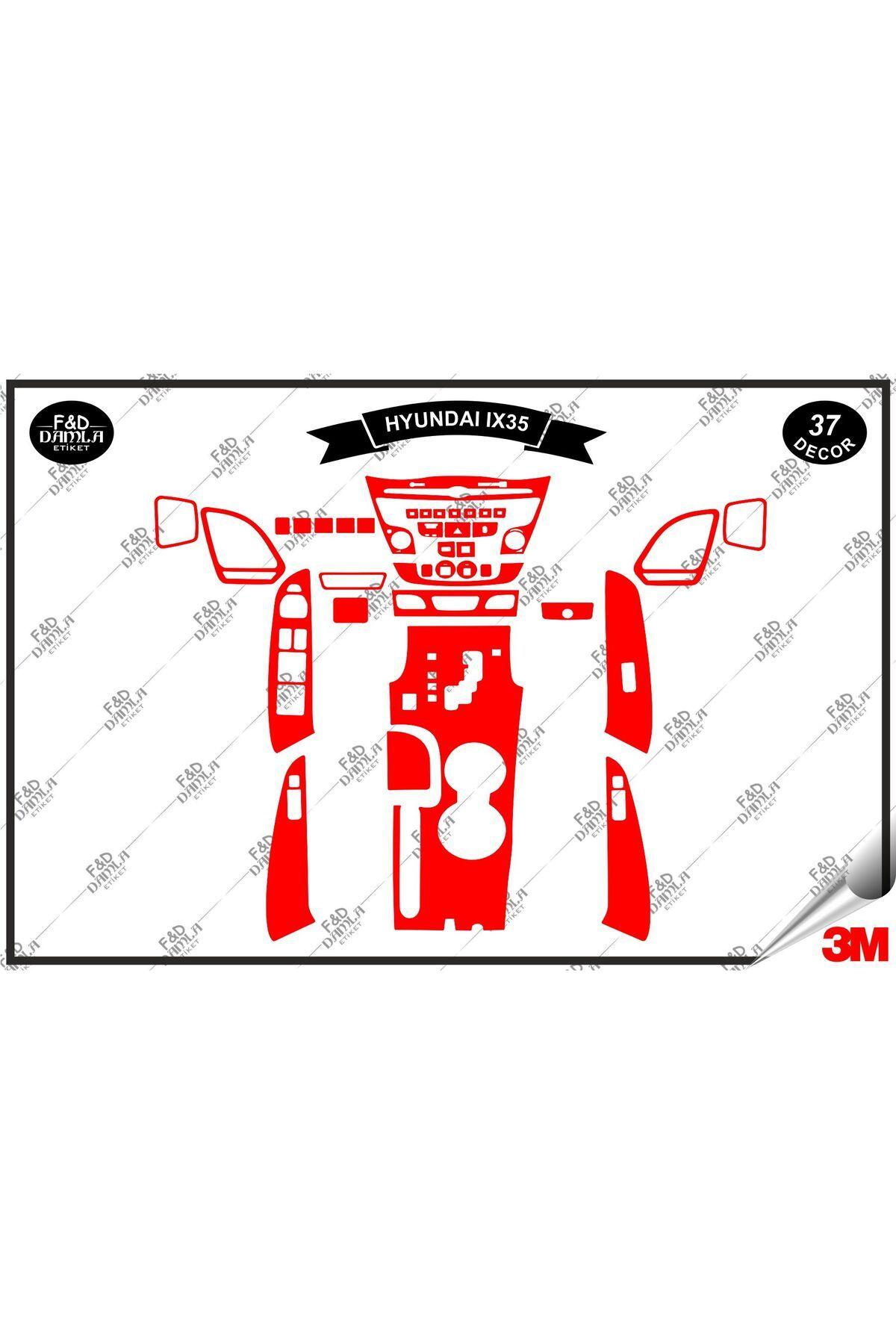 

Hyundai İX 35 Torpido Konsol Trim Göğüs Maun Kaplama Set 37 Parça Kırmızı