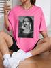 Mona Lisa Drinking Beverages Womens Tshirt Summer Breathable Casual T Shirt Loose Soft Tops Hip Hop Oversize Fashion Clothes