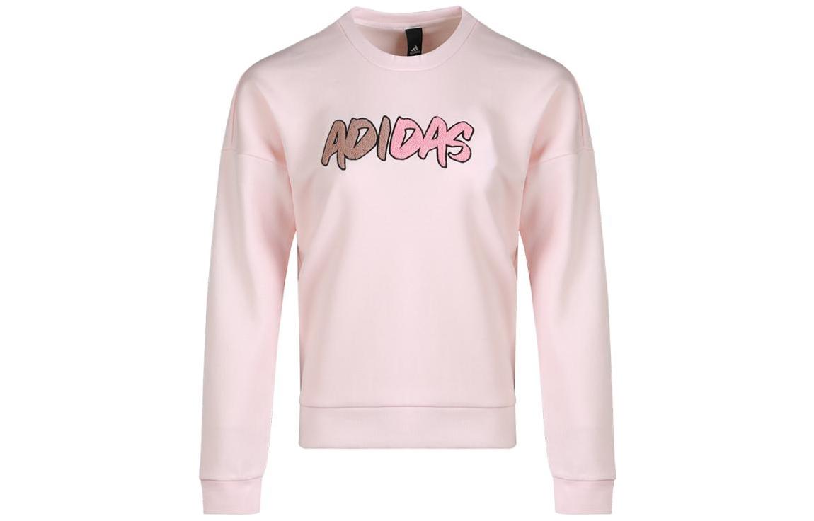Adidas Sweatshirts Women s Pink Crew Neck Moderate Regular GF0170 XL
