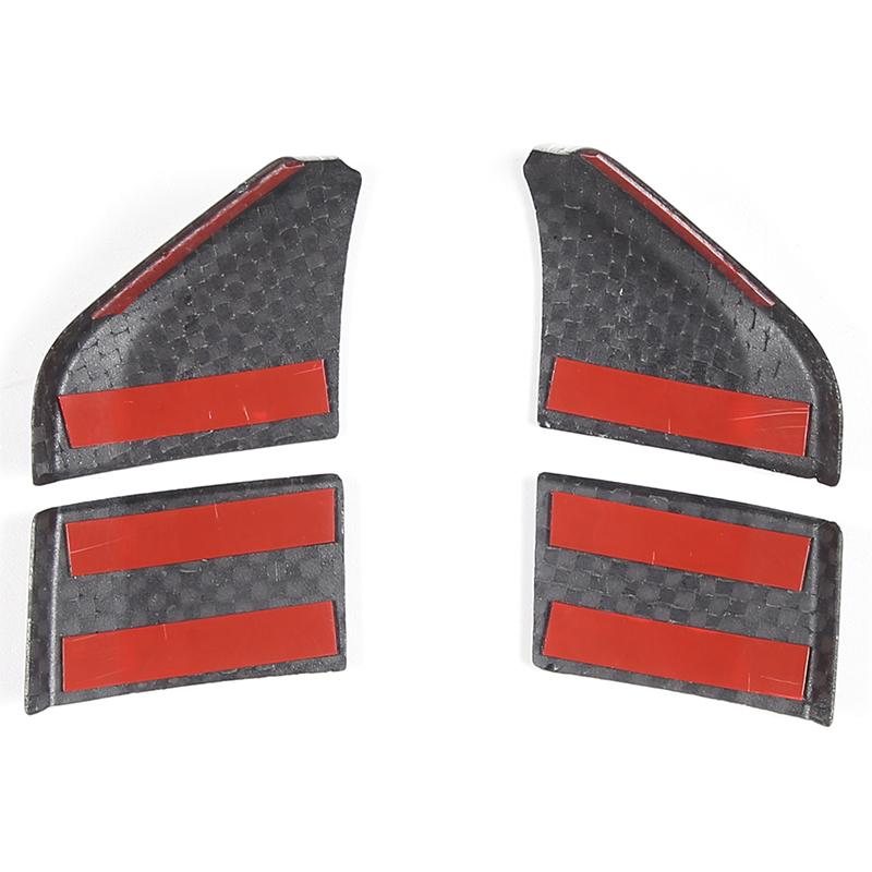 Real Carbon Fiber For Chevrolet Corvette C8 Z51 Z06 - Car Steering Wheel Button Cover Sticker Interior Accessories