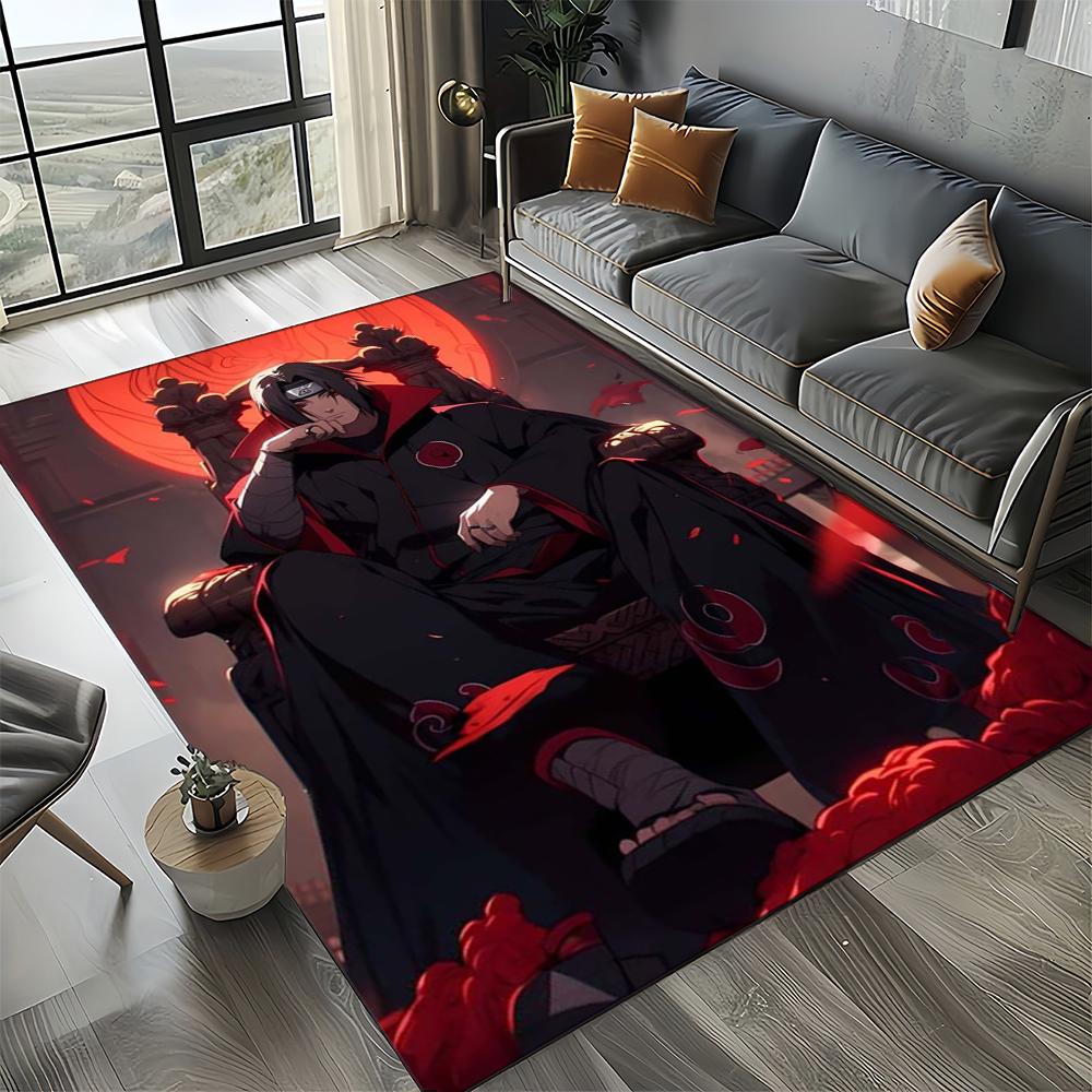 Cartoon 3D I-Itachi Japan Anime Carpet Rug for Living Room Bedroom Home Sofa Decoration,Kid Play Area Rug Non-slip Floor Mat