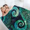 New Zealand M??ori Paua Pattern Koru Design 17 Throw Blanket Picnic Valentine Gift Ideas Sleeping Bag Custom Blankets