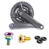 Tretlagerschraube Titanlegierung Vierkant M8x15mm Wasserdicht Kompletter Satz für Mountainbikes Leicht Langlebig woohoo