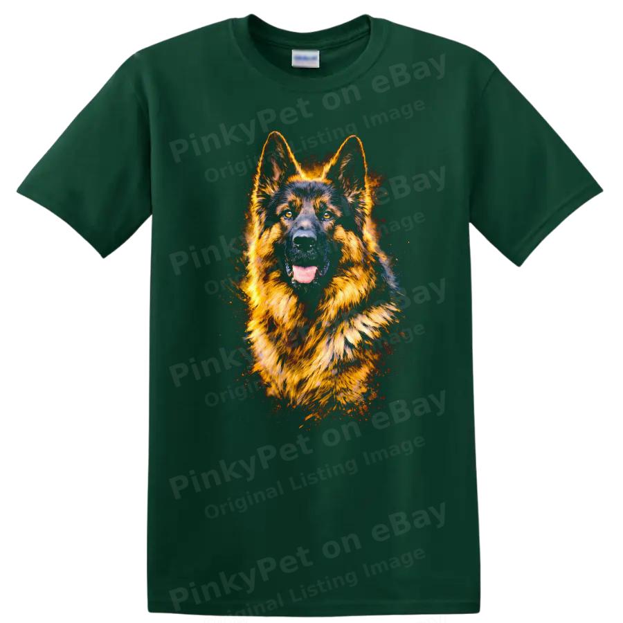 German Shepherd Dog T Shirt Graphic Art Cute Puppy Portrait Tee