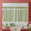Plaid Short Curtain, Rod Through Top Design, Blocks Oil Smoke And Dust Curtain, Rustic Curtain for Kitchen Half Windows And Cabinet Glass Doors