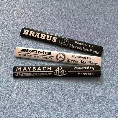 1 Stück Aluminium Auto Karosserie Emblem Aufkleber Zubehör für Mercedes Benz AMG Brabus Maybach W212 W204 W211W168 W213 W205 W210 W124 T6