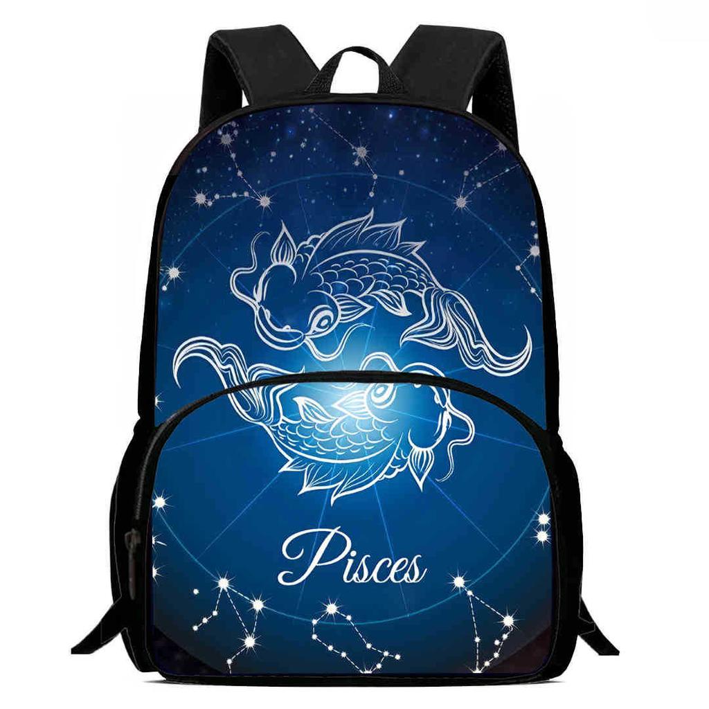 12 Sternbilder Schultasche High Definition Multifunktion Oxford Leichter Rucksack Haare