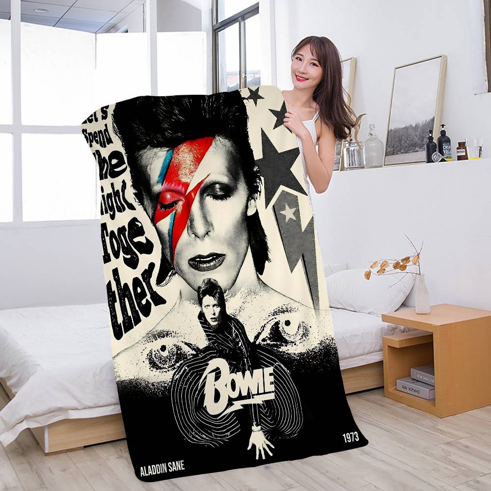 D-David Chanteur Chaud B-Bowie Couverture en Microfibre Séchage Rapide Serviettes de Plage Impression Surdimensionnée Super Absorbante Couverture Serviette de Piscine