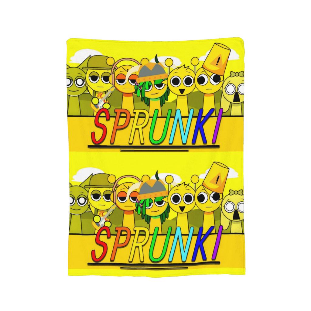 Sprunki Game Flannel Blanket Pinki Raddy Simon Funny Throw Blankets for Home 200x150cm Bedspread,