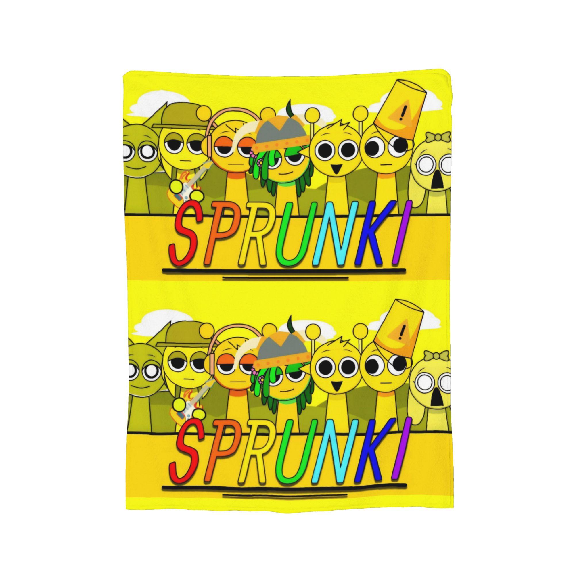 

Sprunki Game Blanket Music-Mixing Game Flannel Awesome Warm Throw Blanket for Home Restaurant Winter, 150x200cm