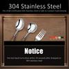 Walnut Wood Handle Spoon and Fork LFGB Certificate 304 Stainless Steel Cutlery Classical Family Banquet Flatware for Christmas