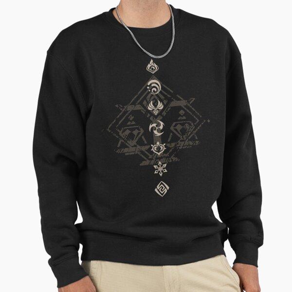 Unisex Cotton Sweater Pullover Hoodie Printed Sweater Genshin Impact All Elements - Liyue Version Pullover Sweatshirt Casual Long Sleeve Sweatshirt
