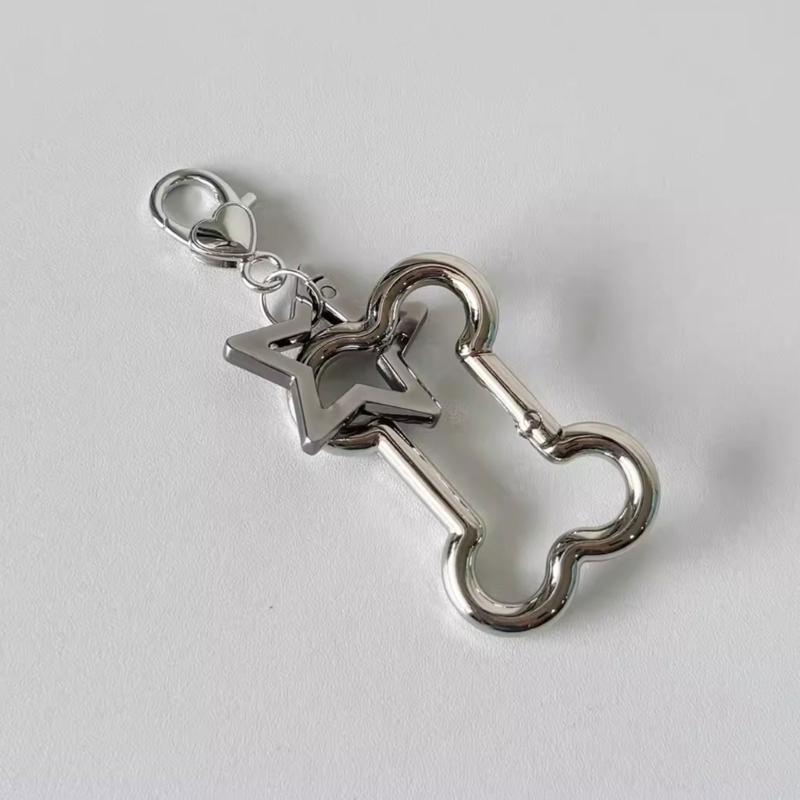 Breloc cu pandantiv cu os și stea Breloc la modă Breloc unic pentru geantă Accesoriu elegant pentru lanț de telefon pentru iubitorii de modă