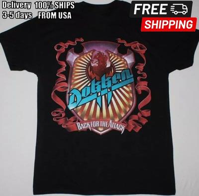 DOKKEN DE RETOUR POUR L'ATTAQUE T-shirt Homme Noir S5XL Coton T-shirt Unisexe
