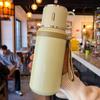 Stainless Steel Insulated Cup Sports Water Bottle Portable for Going Out Car Handle Bowl Lid Water Cup