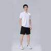 Li Ning Logo Print Quick-Dry Loose Polo Short Sleeve Mid-Waist Tied Shorts Casual Sports Set Unisex sets APLU799-1+AAPU225-1