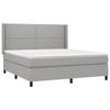 3131369 vidaXL Lit à sommier tapissier avec matelas Gris clair 180x200cm Tissu