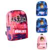 Roblox Pattern School Backpack With Starry Background And Large Capacity For Students