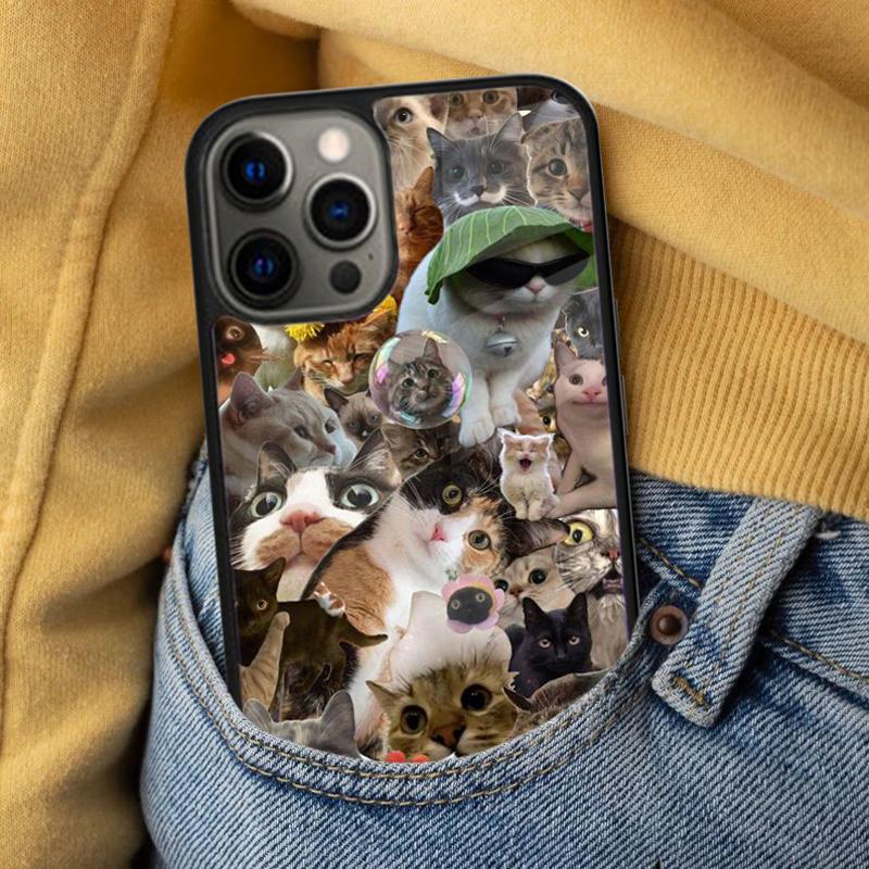 The Most Delightful Cat Soft Phone Case for iPhone 17 Air 16e Pro max 15 Pro 13 14 Plus 11 12 MagSafe Magnetic Coque