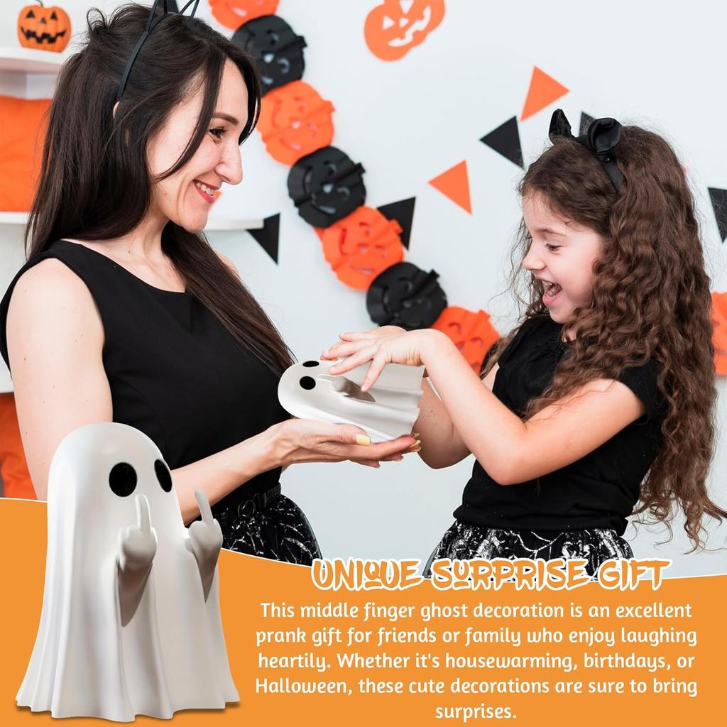 Halloween Geisterfigur Geisterdeko Lustige Niedliche Geisterfigur Geisterstatue Halloween Dekoration zum Verschenken Requisiten Tischplatte Heimdeko Neujahrsgeschenke