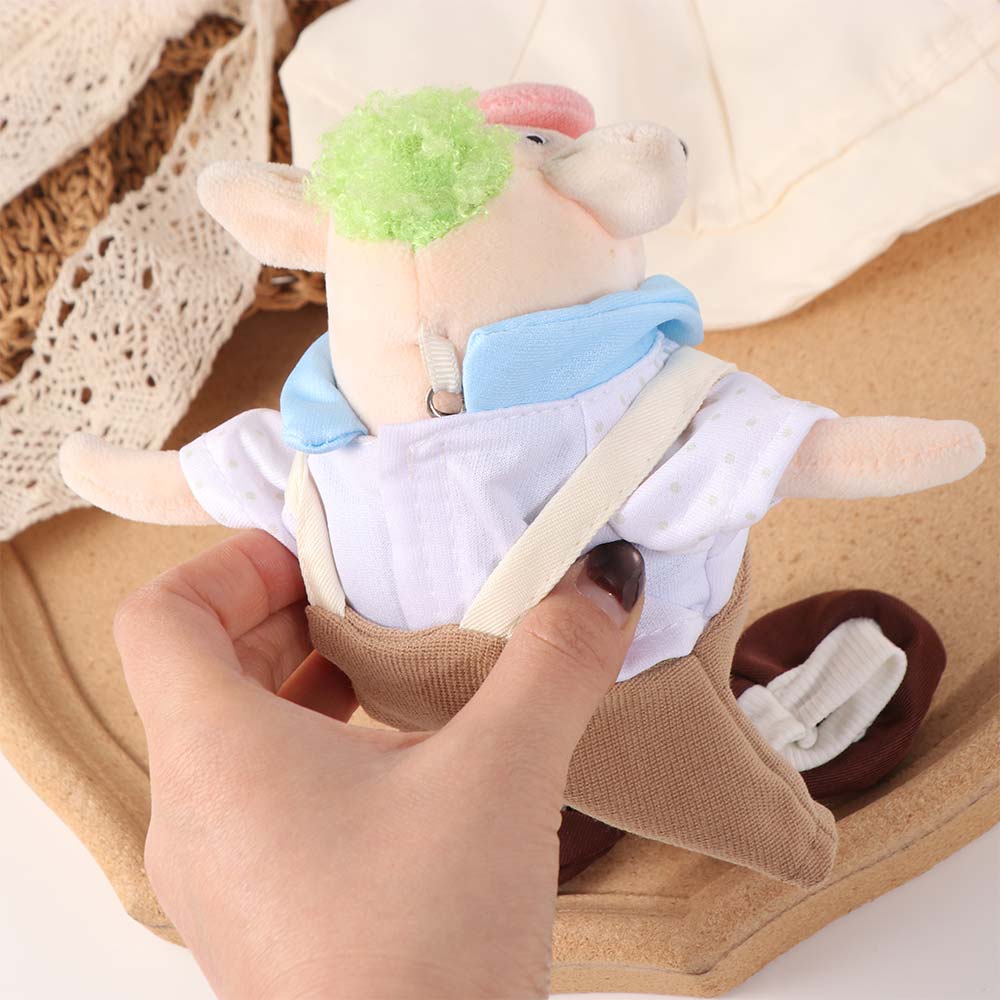 1 σετ Κινούμενα Σχέδια Φόρμες Ρούχα Κούκλας από Βαμβάκι Καπέλο Αρκούδας Ρούχα Βελούδινης Κούκλας Παιδικό Δώρο