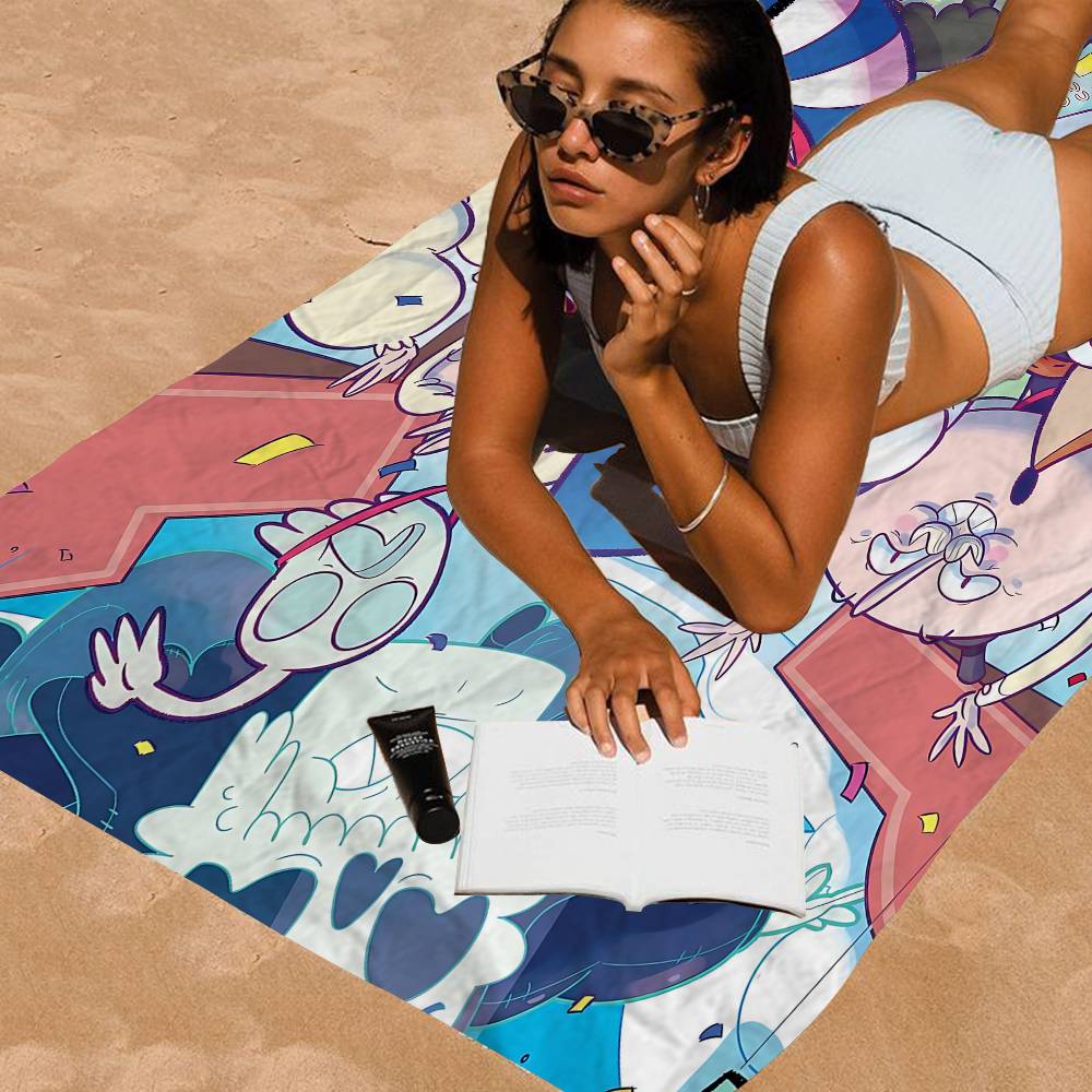 R-Regular Show Big Microfiber Beach Towels Quick Dry Towel Sand Beach Towels Pool Towel for Travel Swim Pool Yoga
