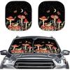 Mushroom Car Windshield Sunshade Daisy Flower Dragonfly Butterfly Mushroom Auto Front Sun Shades Foldable Sunlight Protection Visor Universal Vehicle