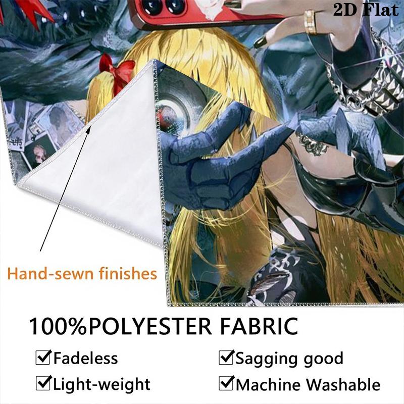 Death Note MISA Wall Tapestry Aesthetic Wall Hanging Printed Fabric Blanket Decorative Tapestries for Bedroom Living Room Home Decor