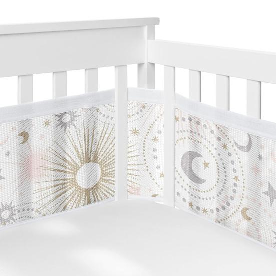 Bed Fence Set Keep Arm Legs Safe Crib Mesh Easy Installation Breathable Crib Guardrail Household Baby Products
