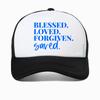 GESEGNET GELIEBT VERGEBEN GERETTET Liebhaber Baseballkappe Mode Unisex Damen Valentinstagsgeschenk Hiphop-Hut Sommer Netz Trucker-Hüte