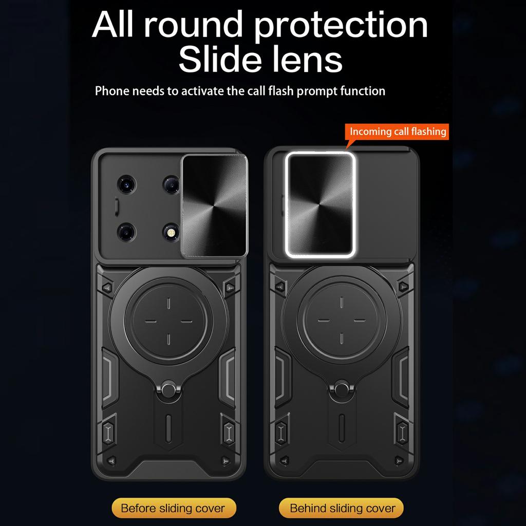 For Infinix Note 30 VIP 5G Case Lens Protection TPU+PC Kickstand Phone Cover