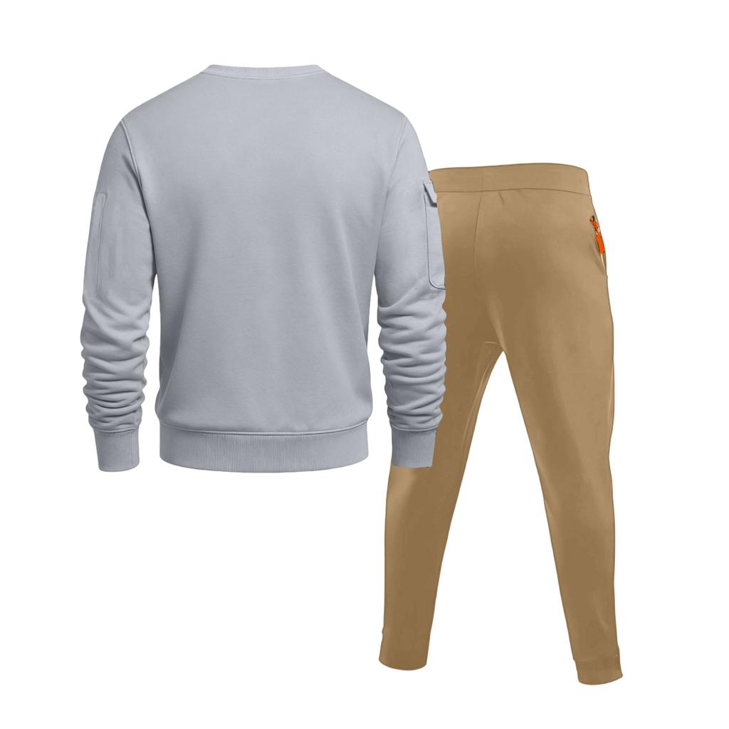 Men's Sweatshirt Suit Men's Solid Color Casual Sports Suit Sweatshirt Suit