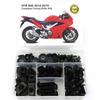 Pasuje do Honda VFR800 2014-2016 2017 2018 2019 2020 2021 Kompletny zestaw śrub do owiewek Stalowe śruby do karoserii Klipsy do owiewek Zapięcie