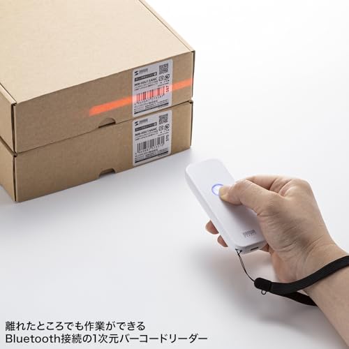 SANWA SUPPLY Bluetooth 1D Barcode Reader BCR-BT1D8W