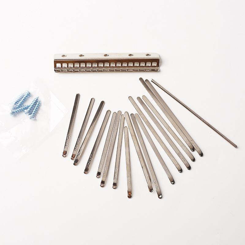 Kalimba Keys: 17-Note & 21-Note Thumb Piano Tines, Lyre Strings, Bridge Pins & Accessories