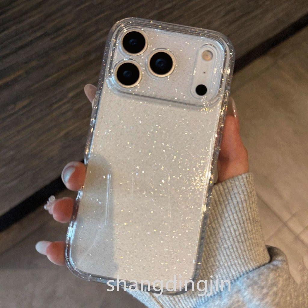 Premium Transparent Glitter Case for iPhone 17 Pro Max, 16, 15, 14