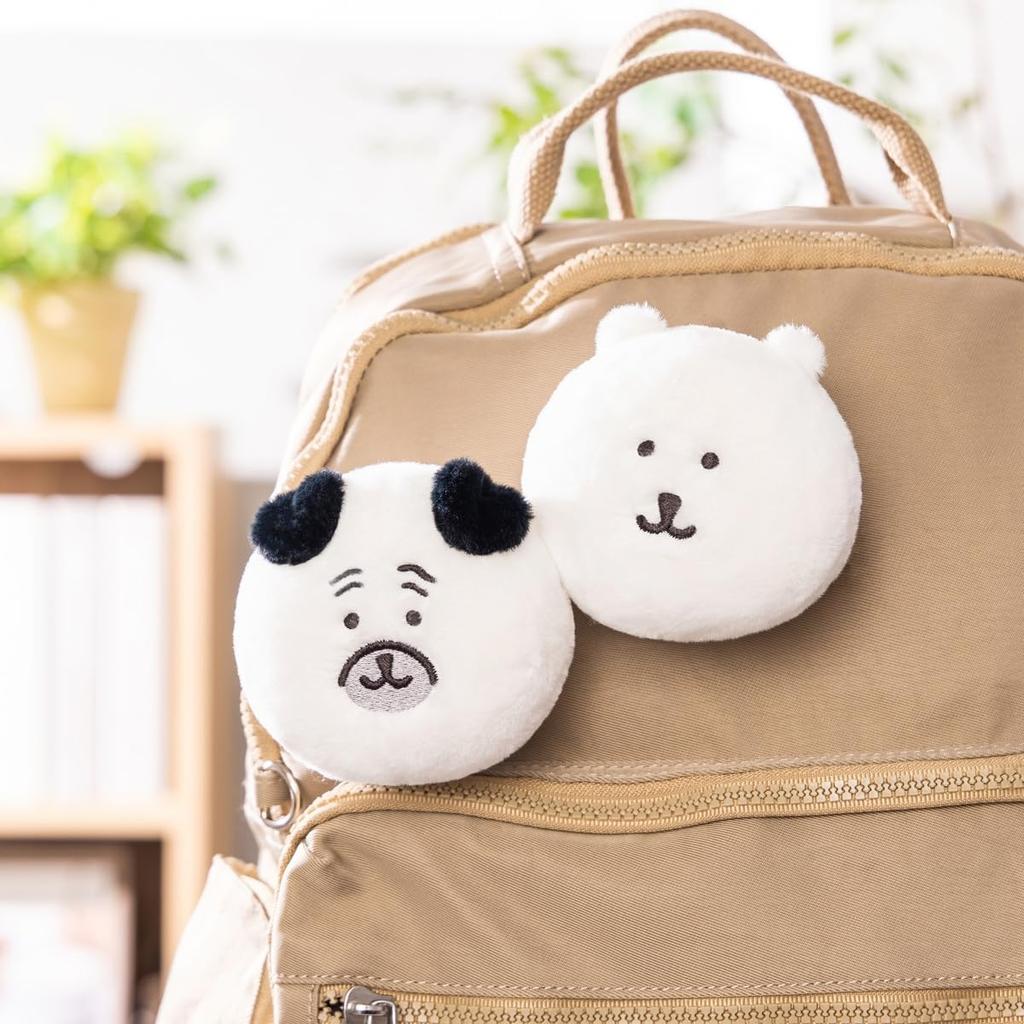 Nagano Characters Fluffy Bear-themed Plush Lottery Prize E Face Mascot Badge (Cry)