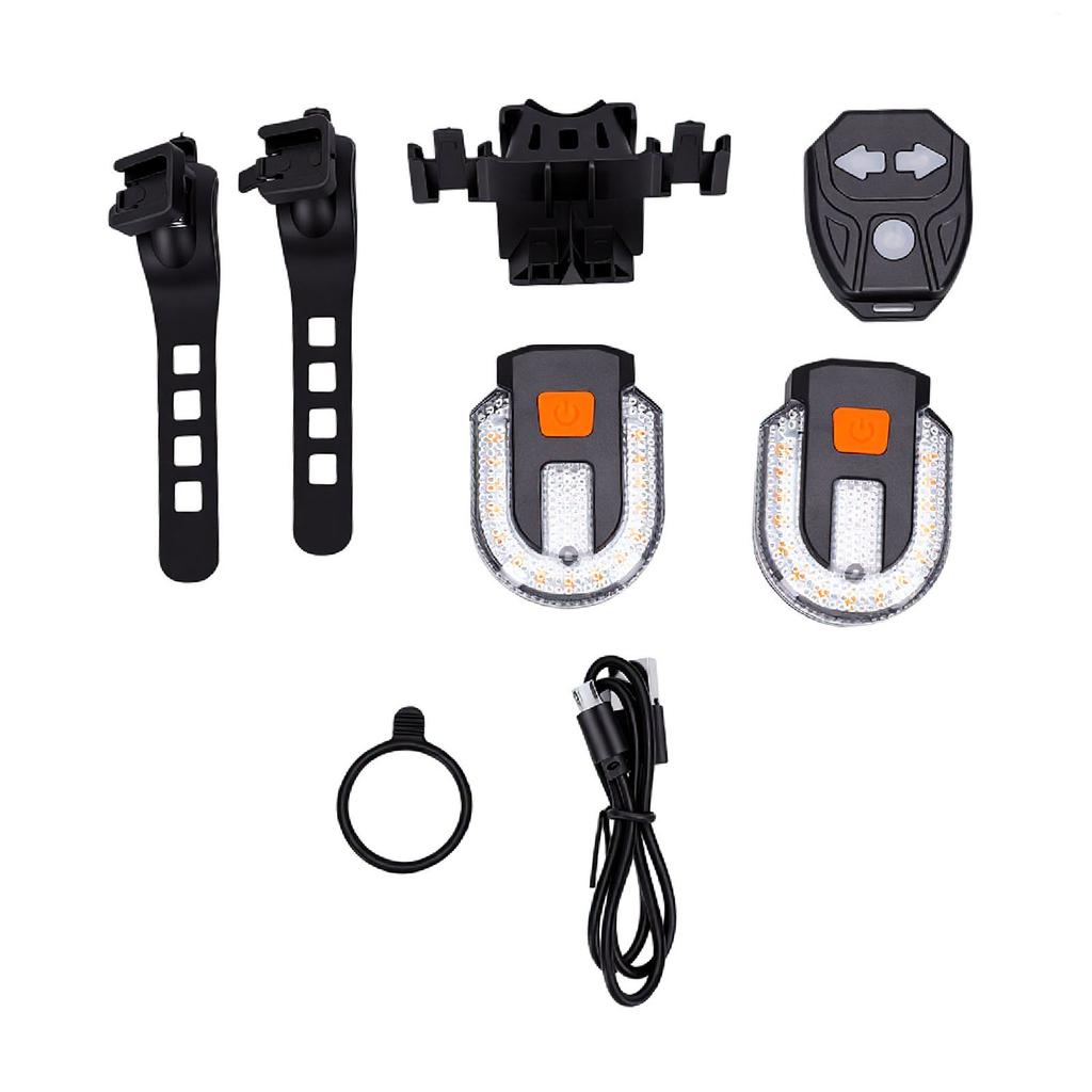 Bike Turn Signal USB Rechargeable Water Proof Remote Control Bike Tail Light with 5 Light Modes for Night Riding
