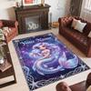 Mermaid Theme Crystal Velvet Floor Rug Personalized Custom Name Text Warm Carpet Home Decoration