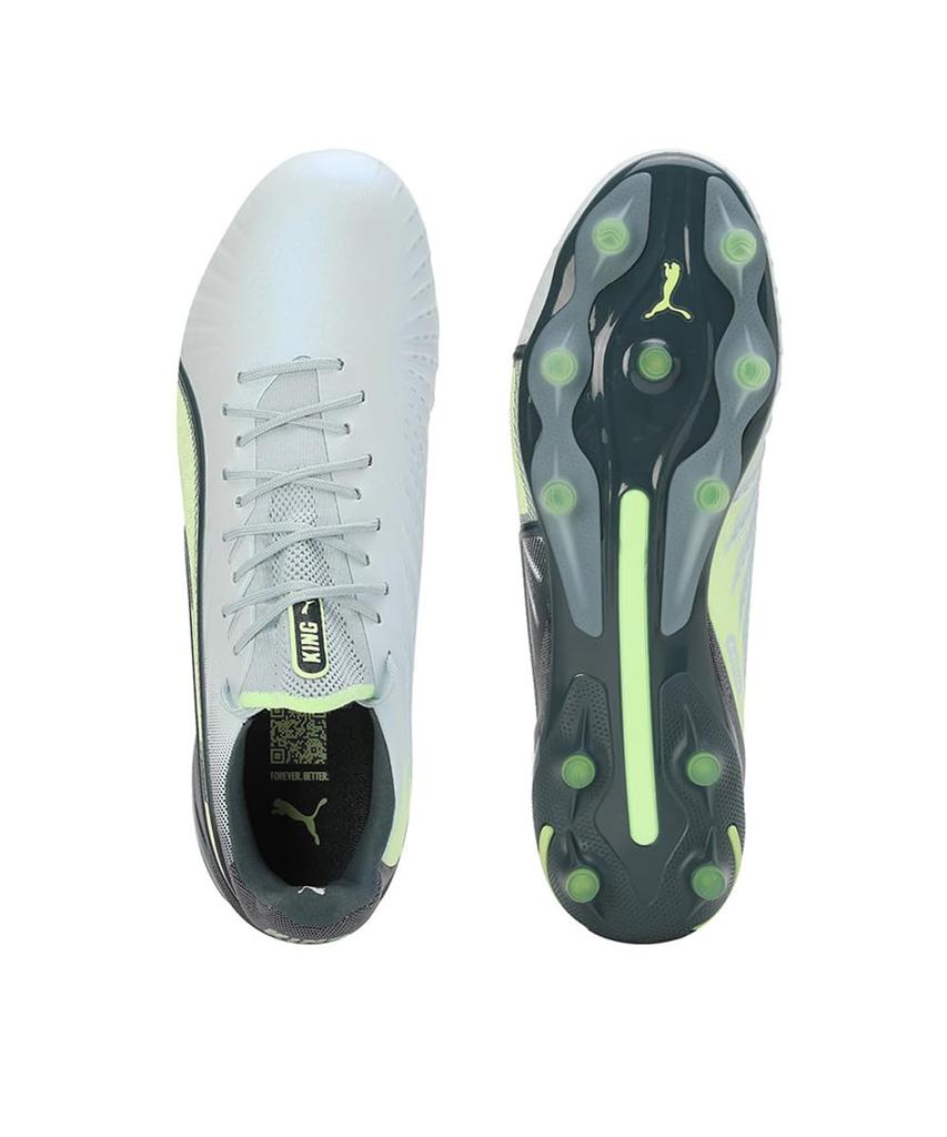 Puma King Ultimate Soccer Cleats for Natural and Artificial Turf Size FG/AG (Ice Gray, 27.0, Men's, 10780903)