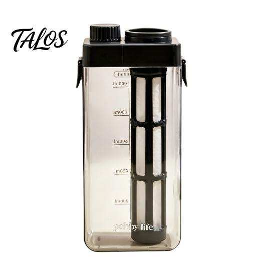 Plastik Eisteebereiter Kaltbrühkaffee mit Filter & luftdichtem Deckel, Klares, auslaufsicheres Krugglas, Skalen, Geschenke für Liebhaber