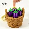 Miniature Desk Toys 3D Printed Mini Vegetable Basket Keychain, Cute Simulated Pendant, Unique Gifts for Friends Portable Stress Relief Clicker