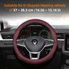 ZKMD1 Suitable for Renault Ultra-Thin Breathable Leather Steering Wheel Cover Suitable for Megane 3 2 4 Clio4 5 Captur Trafic