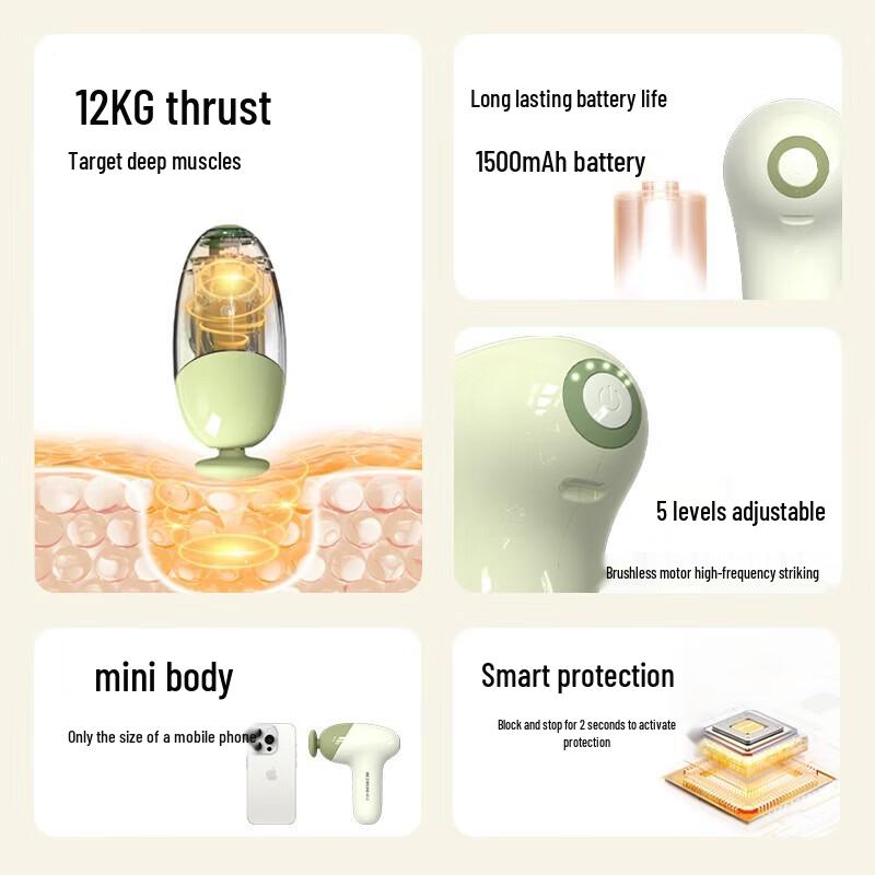 HEZHENG Fascia Gun Deep Tissue Massager CN plug (adapter included)